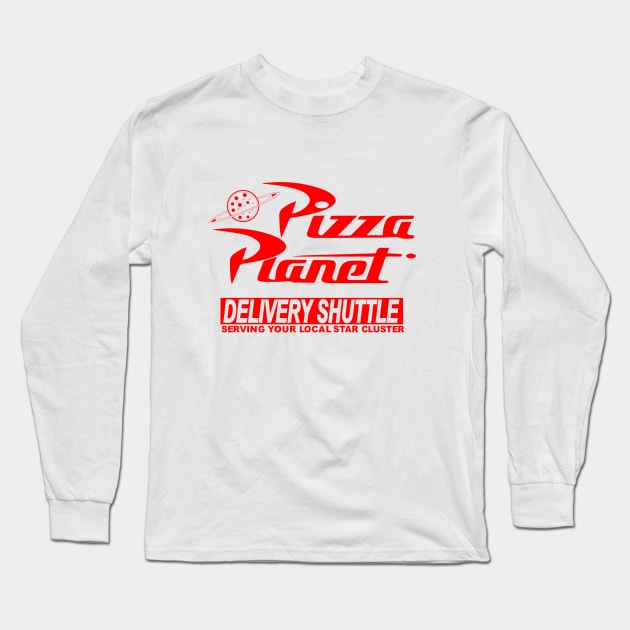 Pizza Planet Long Sleeve T-Shirt by Heronemus13